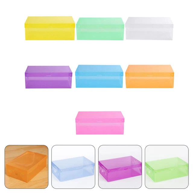 7 Pcs Aufbewahrungsboxen Aus Pappe Klare Boot-Boxen Stapelbar Männer Und Frauen