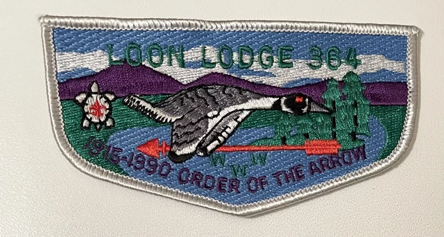 364 LOON LODGE 1990 75th Ann FLAP S-9 OA ORDER OF THE ARROW ADIRONDACK COUNCIL