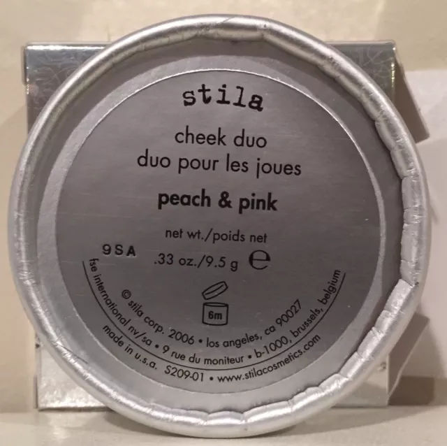 Stila Cheek Duo De Holiday Edition  Peach & Pink .33 oz  New In A Box 3