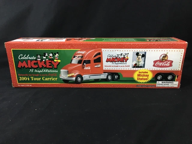 Nuovo IN Scatola Disney Mickey Mouse Coke Coca Cola 2004 Semi Camion