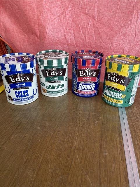 Limited Edition NFL Football Ice Cream Cartons Unused