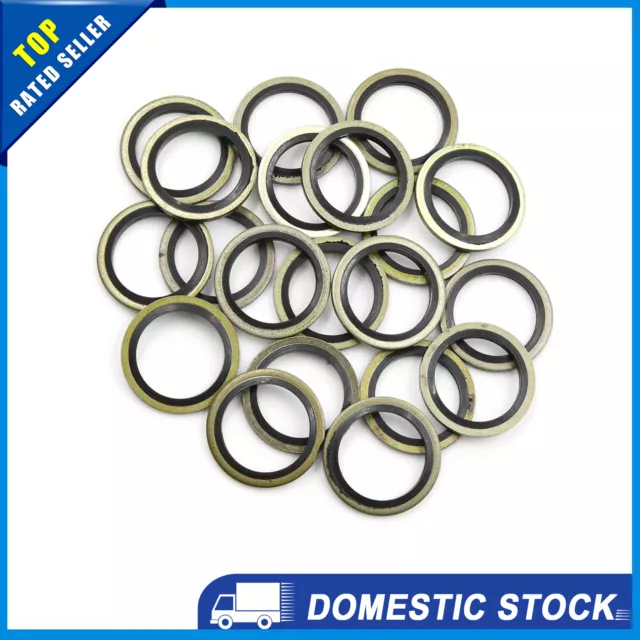 Universal Engine Oil Crush Washers Drain Plug Gaskets 20mm ID. 28mm Pack of 20