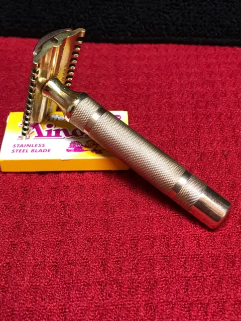 1930's VTG Gillette New Type Short Comb - Hi Gloss Copper & Brass
