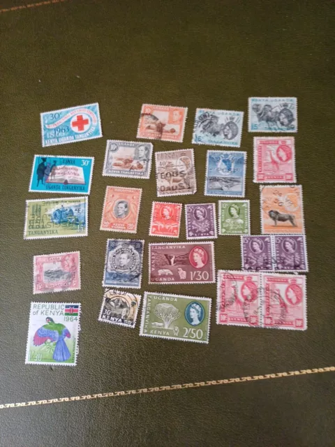 Kenya Uganda Tanganyika Stamps . Collection.