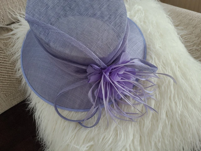 Cappello da sposa Jacques Verde lilla piumata madre della sposa corse cocktail formale