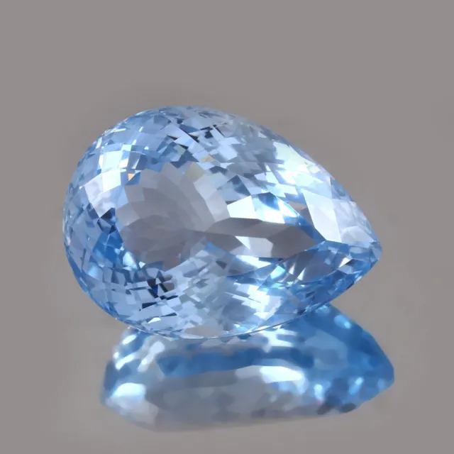 AAA Natural Flawless Brazilian Aquamarine Loose Pear Gemstone Cut 35x25 MM