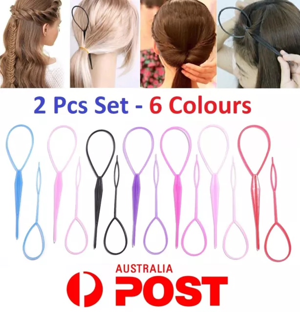 Ponytail Hair Styling Tail Maker Tools Topsy Ponytail Back Braid Maker 6 Colours