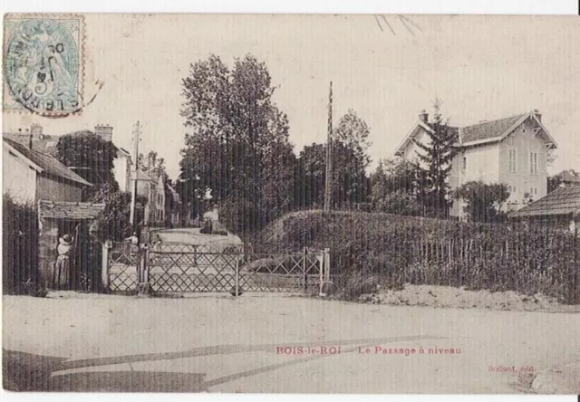 CPA 77 BRIE Env. Fontainebleau BOIS-LE-ROI Le Passage à level du Chemin de fer