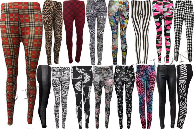 DONNA Estate Azteco Rose Stampa Intera Leggings Stretch Casual Pantaloni Misura