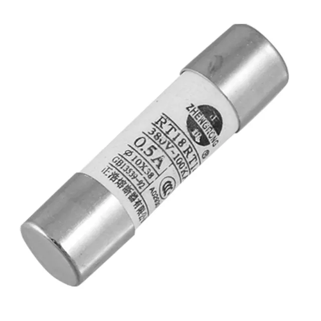 380V 0.5A 10 x 38mm Tube Céramique Fusible Cylindrique Liens (Sac de 5)