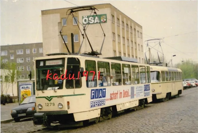 N157) Foto Magdeburg MVB Straßenbahn, T6A2 1279, Sonderwagen. 1996