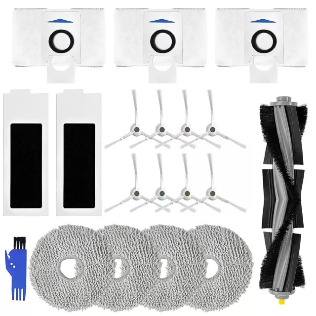 Accessories For ECOVACS DEEBOT T20 Omni / T20 Pro/T20 Pro Plus Robtic Vacum  Cleaner Deebot Replacement Parts Deebot T20 omni Moping (1 Main Brush+2