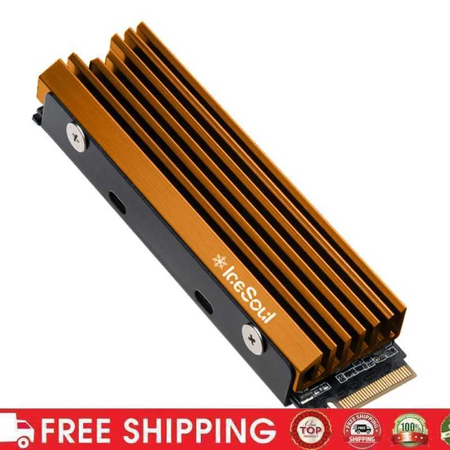 Disipador térmico disco duro FinalCool IceSoul 08 M.2 NVME NGFF 2280 SSD (dorado)