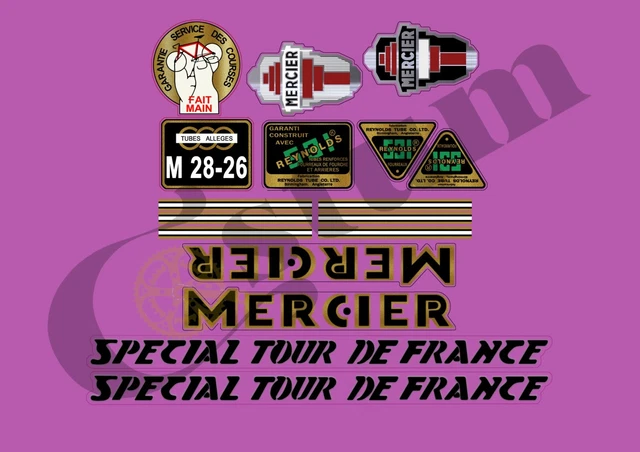 MERC407 STICKERS DECALS MERCIER vélo bike bicycle | UK MERC407 STICKERS DECALS MERCIER vélo bike bicycle | UK