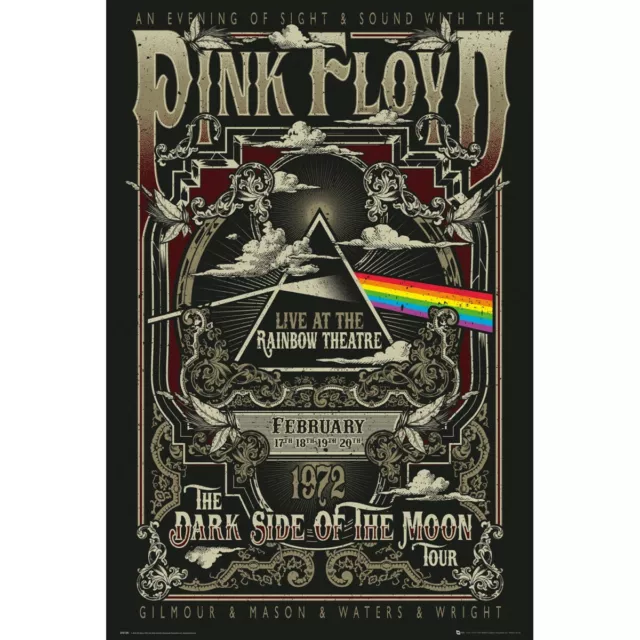 Poster Concerto Musica PINK FLOYD Live At Rainbow Theatre 61X91,5 CM