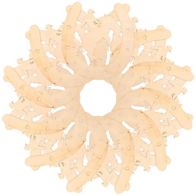 48 Pcs Hufeisen-Chips Holz Kind Holzausschnitte Zum Basteln Geschenkanhänger