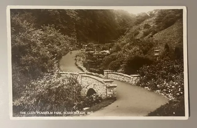 Postcard 1936 Real Photograph- The Glen, Peasholm Park, Scarborough