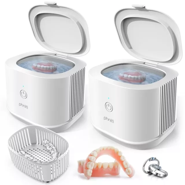 Ultrasonic Cleaner2 Pack, Professional Portable Ultrasonic Retainer Cleaner