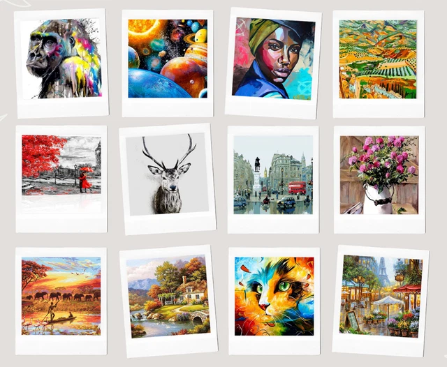 DIY Oil Acrylic Painting Kit Paint By Numbers Choose Your Own Designs Best 2022