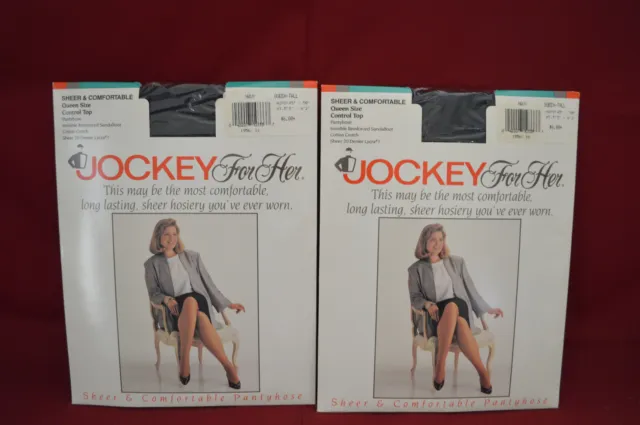 Vintage Jockey for Her Queen Size Pany Hose Lot of 2