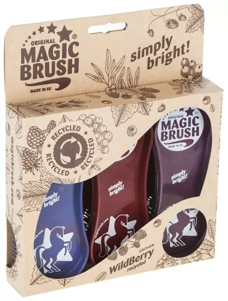 Magic Brush Pferdebürsten Set Wildberry Recycled ** Nachhaltigkeit im Putzkasten