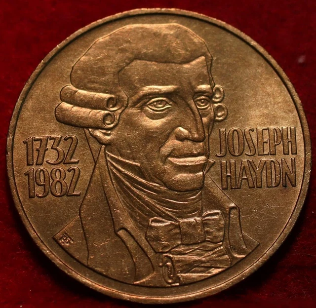 Uncirculated 1982 Austria 20 Schilling "Haydn" Foreign Coin