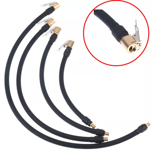 Adaptador de tubo de extensión de válvula de neumático flexible con manguera de goma para bomba de inflador de neumáticos SN❤