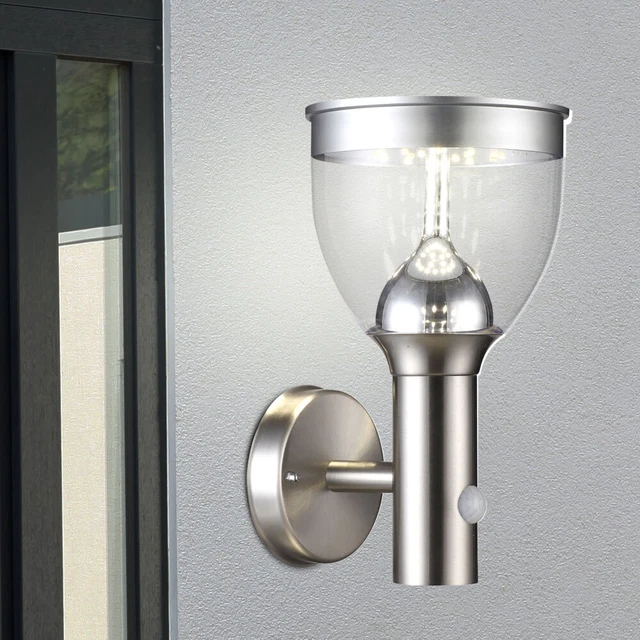 SOLAIRE LED EXTÉRIEUR Mur Spot Lampe Balcon Jardin Inox Luminaire