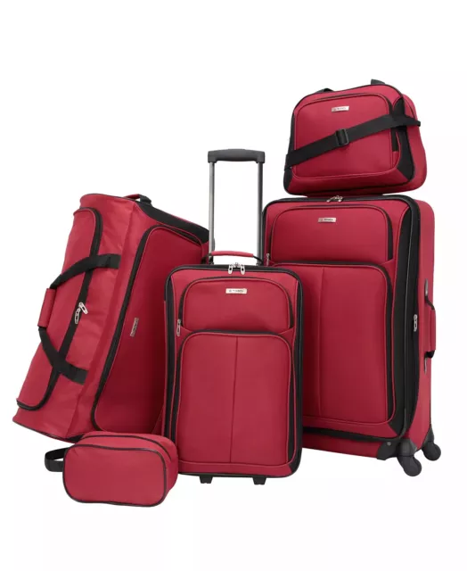 Tag Ridgefield 5 Pc. Softside Luggage Set  red