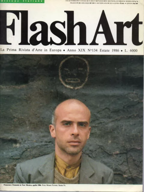 Flash Art n° 134 estate 1986 cover Clemente