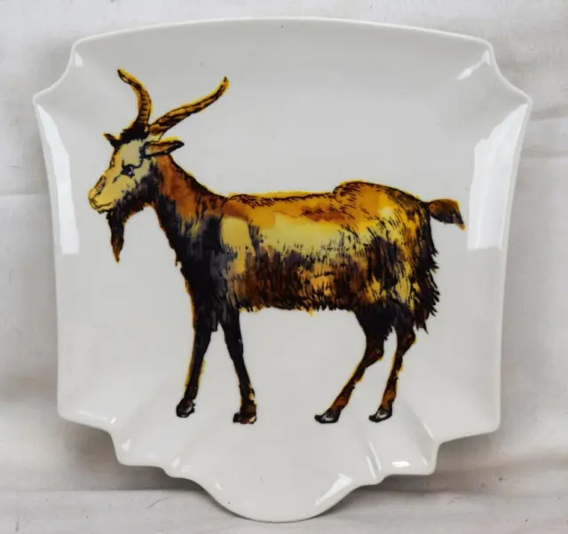 Ceramic/Porcelain Goat Snack/Bread Plate New