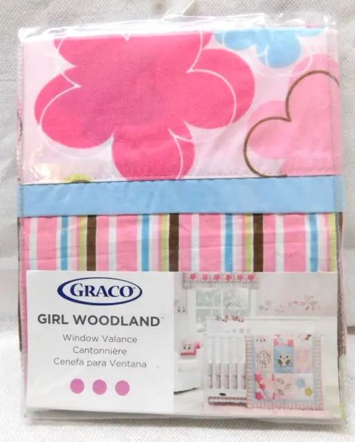 Graco Girl Woodland Baby Nursery Valance 60 in x 14 in