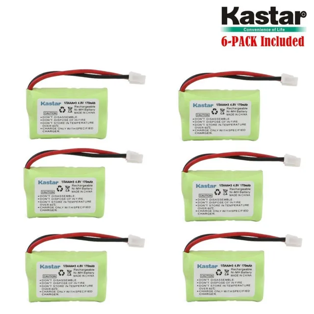 6 x Kastar Battery for SportDog SD-400 800 FR-200 200P PetSafe Yard PDT00-12470