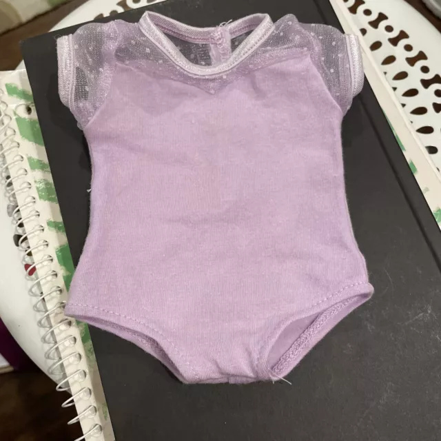 American girl shimmering purple ballet leotard only
