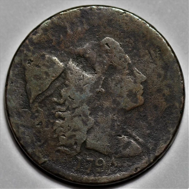 1794 Liberty Cap Large Cent - US 1c Copper Penny Coin - L36