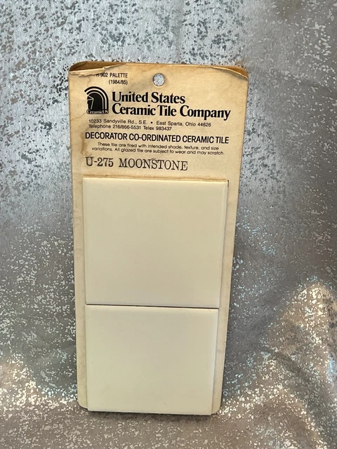 Vintage United States Ceramic Tile Salesman Sample Display Board Moonstone U275