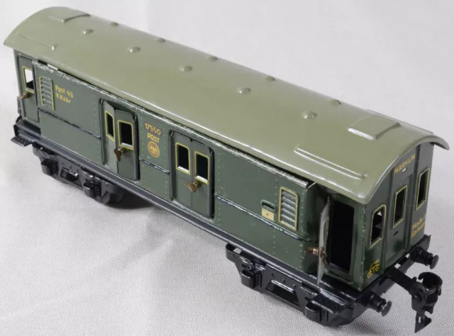 Märklin 1755/0 Postwagen "POST4ü" und "K Ksbr" / Reichsemblem / Blech / Spur 0