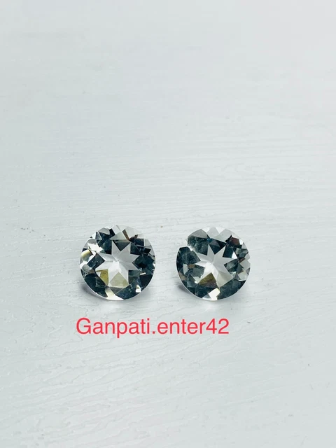 Paire D'aigue-marine Naturelle VVS 24 Carats - Pierre Précieuse Ovale émeraude Taillée, Neuf