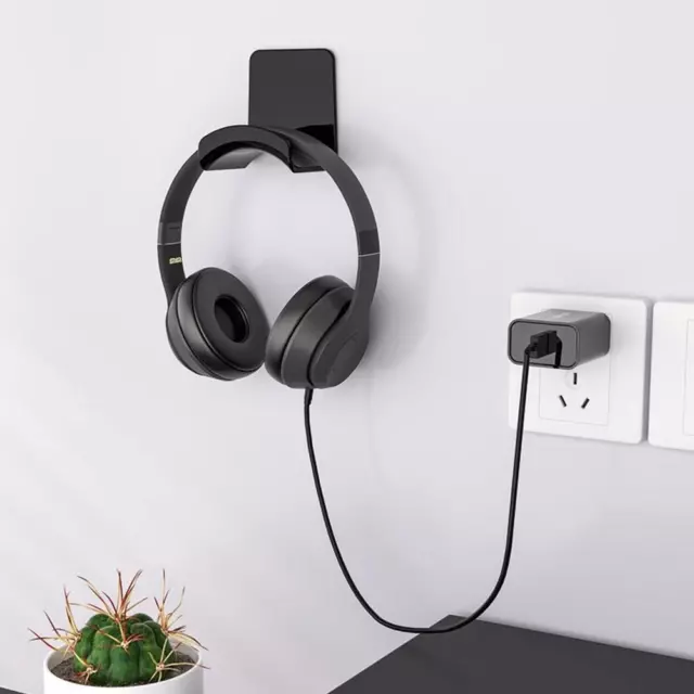 Headphone Hanger Display Stand Holder Hook Under Desk Headset Mount Wall J9Q4