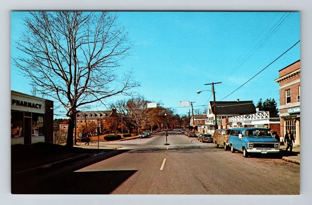 Durham NH- New Hampshire, Main Street, Scenic View, Vintage Postcard