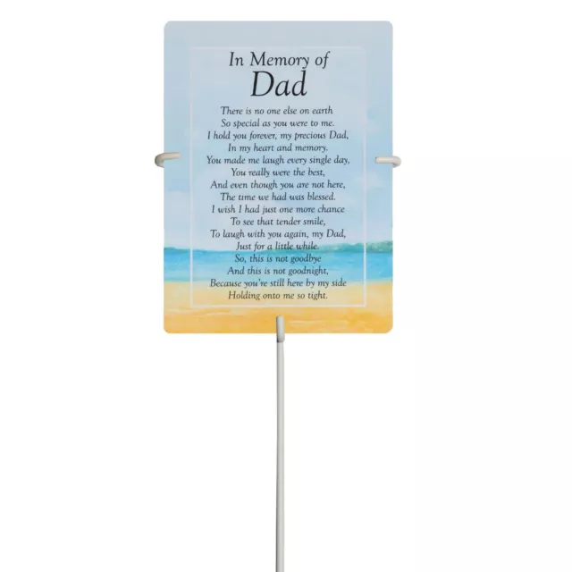 Dad Waterproof Graveside Memorial Card and Weatherproof 30cm card Holder