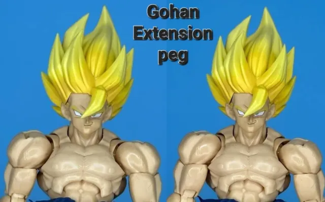 Custom Gohan/LSSJ Goku Neck Extension Pegs For S.H.Figuarts - Read Description