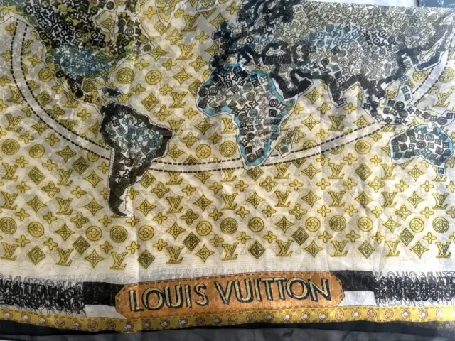 Louis Vuitton Virgil Abloh Wizard of Oz Figure Stole Shawl Scarf in Cotton  Silk Mix - SOLD