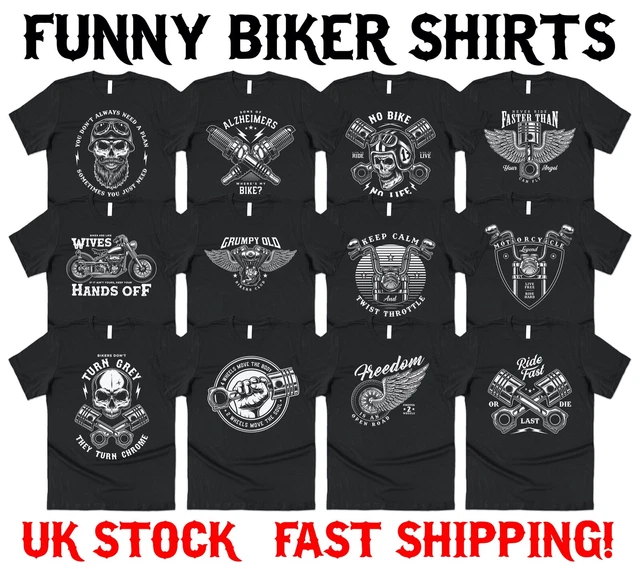 T-shirt biker divertente moto leggenda moto regalo di Natale uomo papà