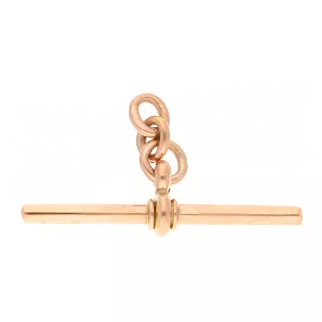 Antique 9Carat Rose Gold T-Bar Pendant (30x3mm)