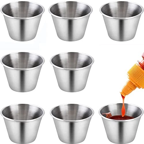 Bols à Sauce/Snack Petits Bols Coupelles à Sauce en Acier Inoxydable 304-8 Pcs B