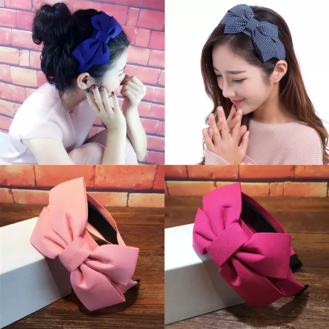 Bonito Dulce Gran Lazo Accesorios para Pelo Diadema Cabeza Banda Niña <