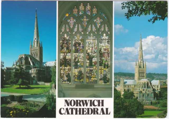 Postcard Norwich Cathedral, Norfolk. Multiview