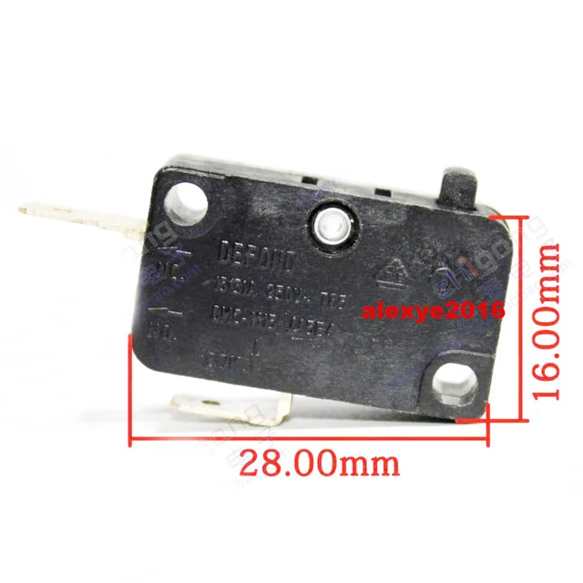 Micro Switches 1Pc 15A DMC-1115 Micro Limit Switch Snap Action 2 Pins 15A 250VAC Momentary Switch Microswitches