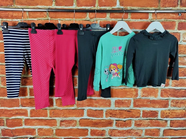 BABY GIRL BUNDLE AGE 18-24 MONTHS NEXT M&S etc LEGGINGS TOP PAW PATROL SET 92CM
